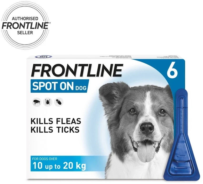 Frontline Bundle – Flea & Tick Treatment for Medium Dogs (10-20kg) & Cats and Ferrets | 6 Pipettes Each | Save 15%